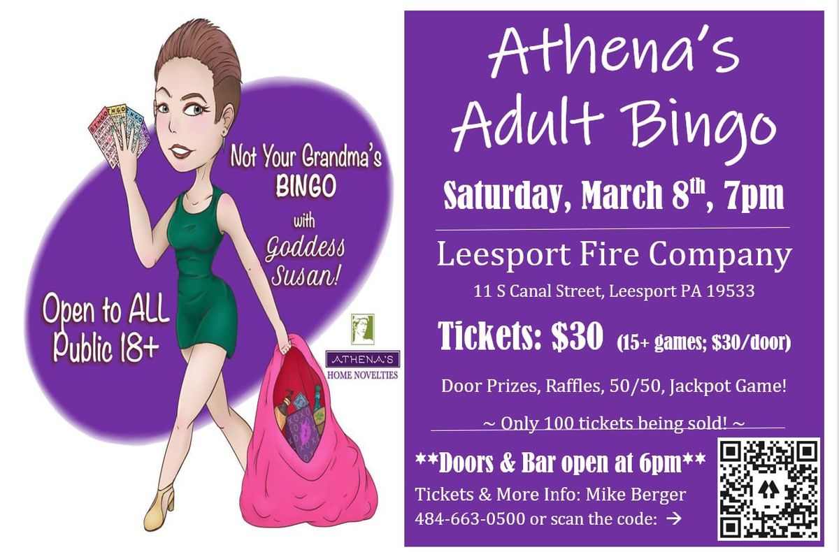 Leesport Fire Company Adult Toy Bingo 