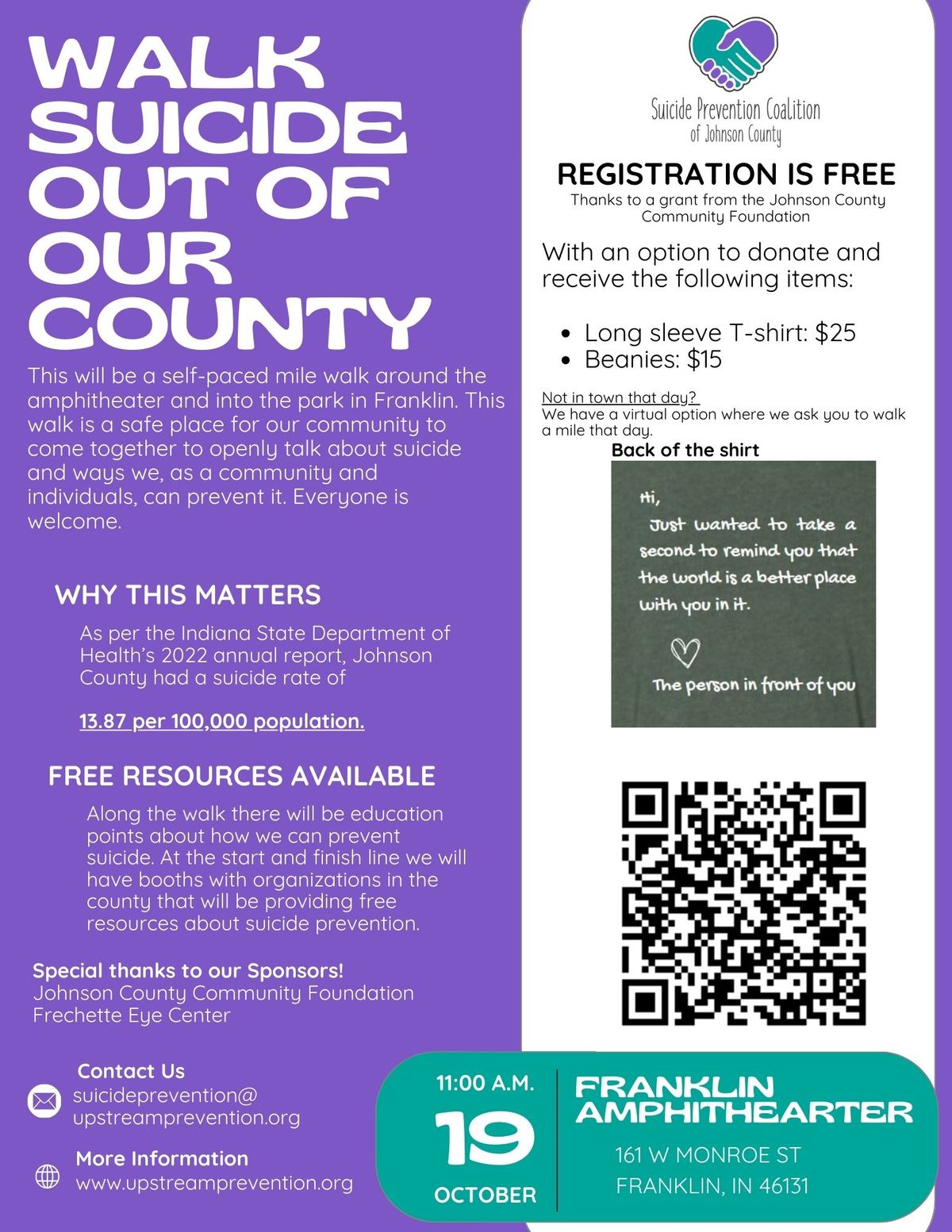 Walk Suicide Out of Our County - 2024