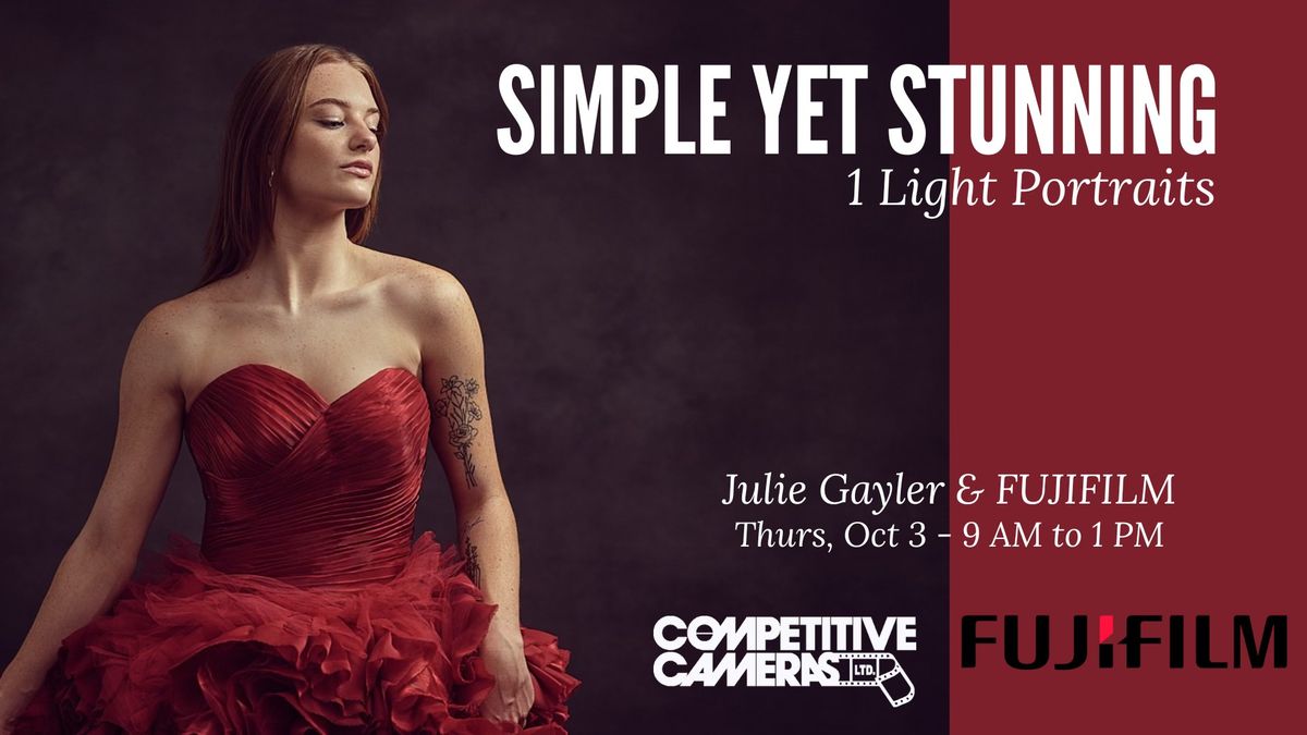 Simple Yet Stunning 1 Light Portraits with Julie Gayle & Fujifilm 