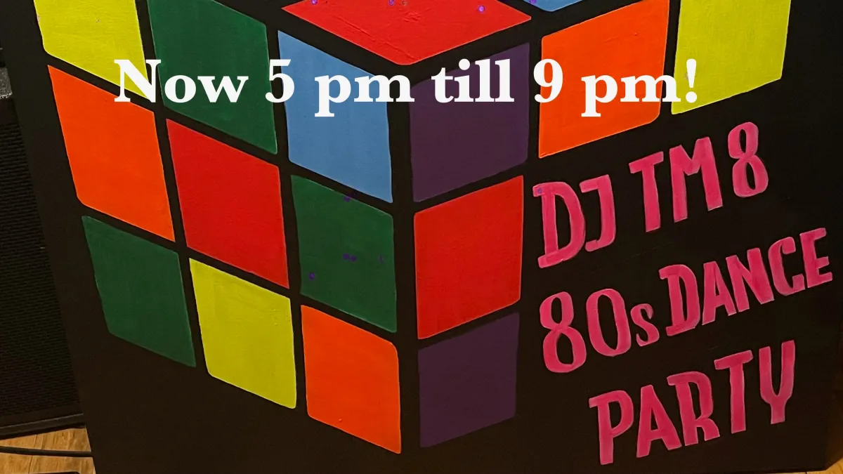Back to the '80s WEEKLY Saturday Dance Party "daylight" hours 5 pm - 9 pm,FREE !