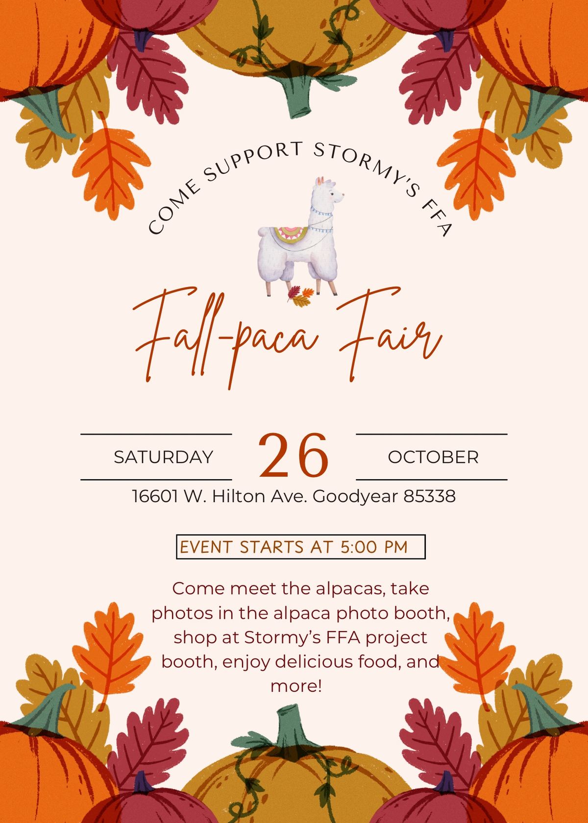 Stormy\u2019s FFA Fall-paca Fair