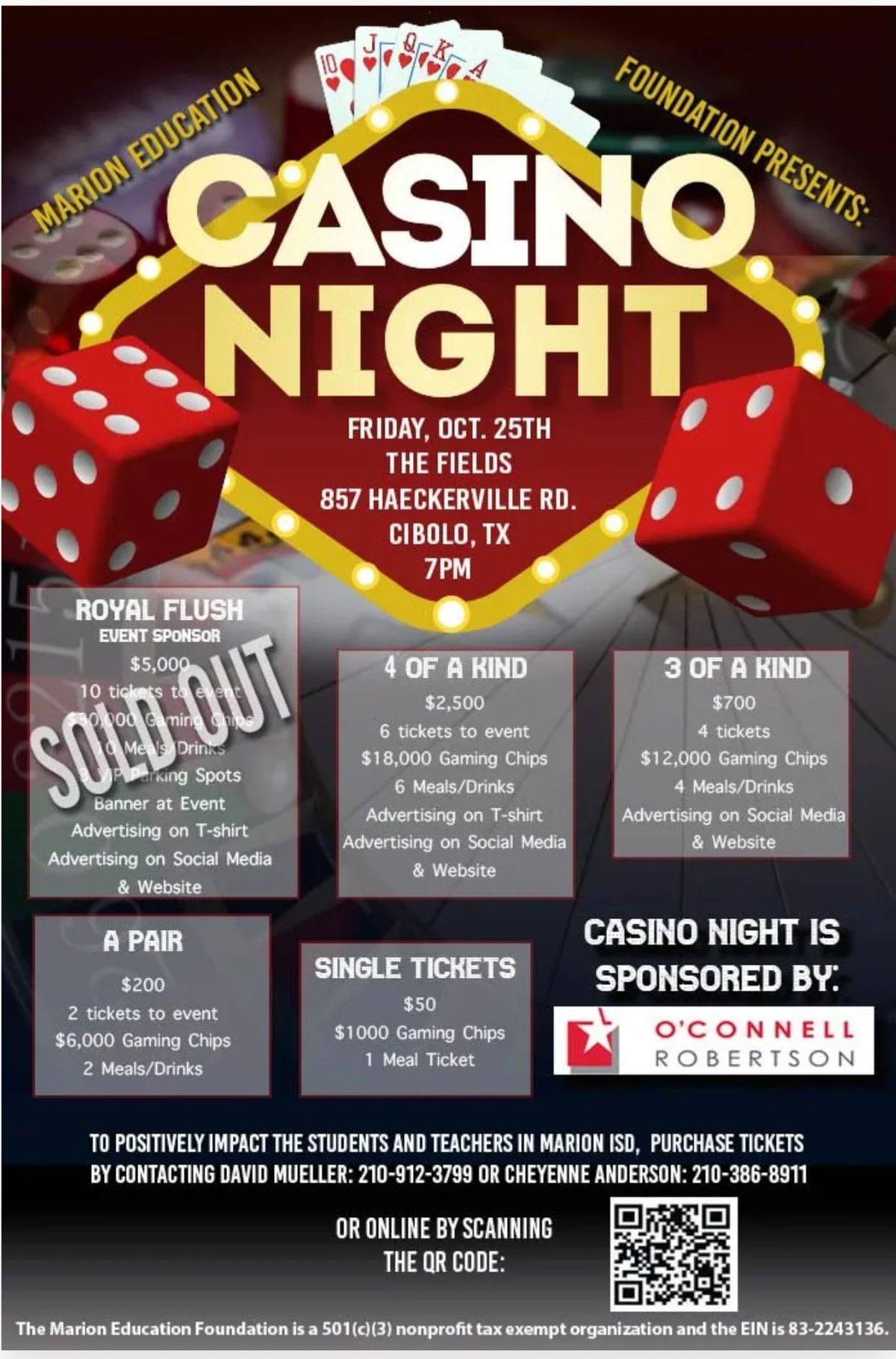 Marion Education Foundation Casino Night