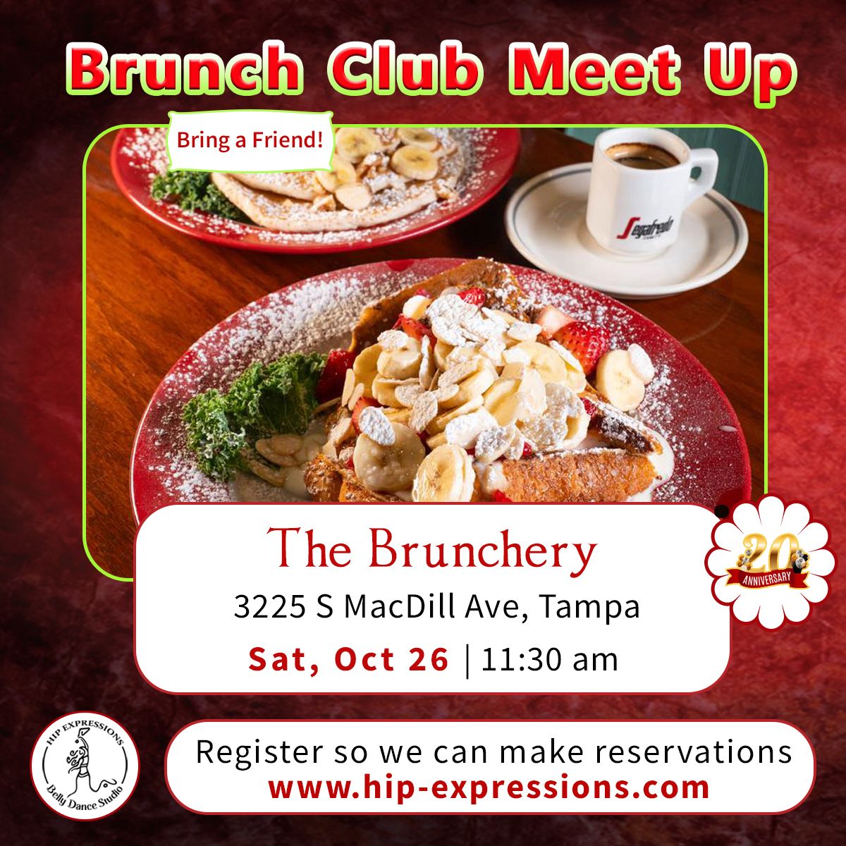 Brunch Club Meet Up | Oct 26 | 11:30 am | The Brunchery