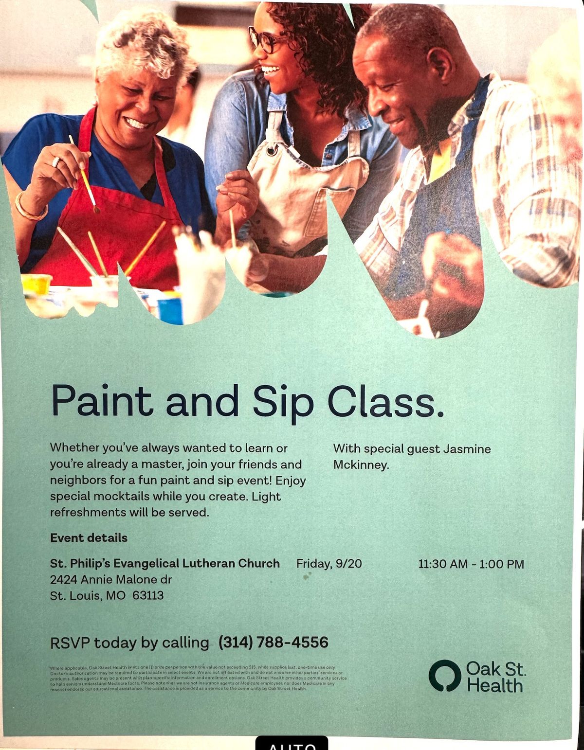 Paint & Sip at St. Philip's Evangelical Lutheran Church