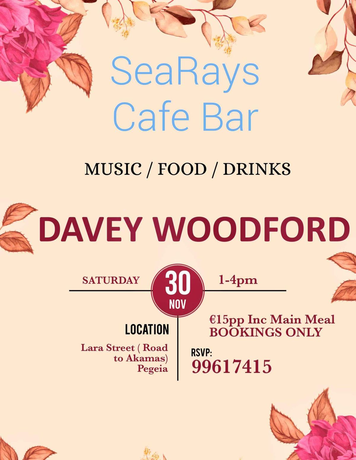 Davey Woodford live at Searays