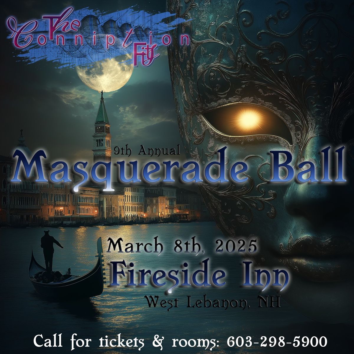 9th Annual Masquerade Ball with The Conniption Fits at the Fireside Inn