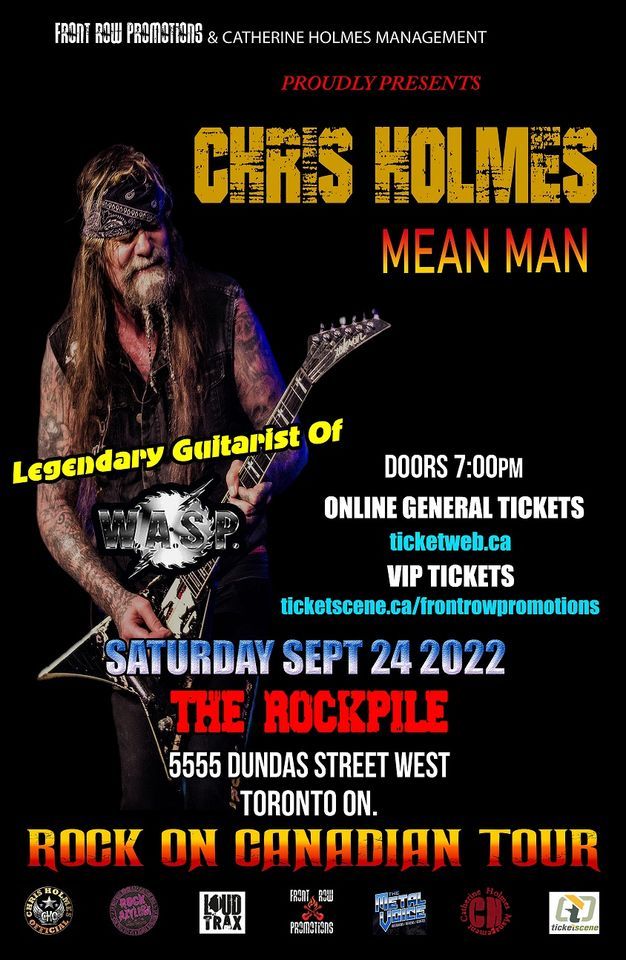 Chris Holmes \/ Mean Men at Rockpile September 24  \/ 2022