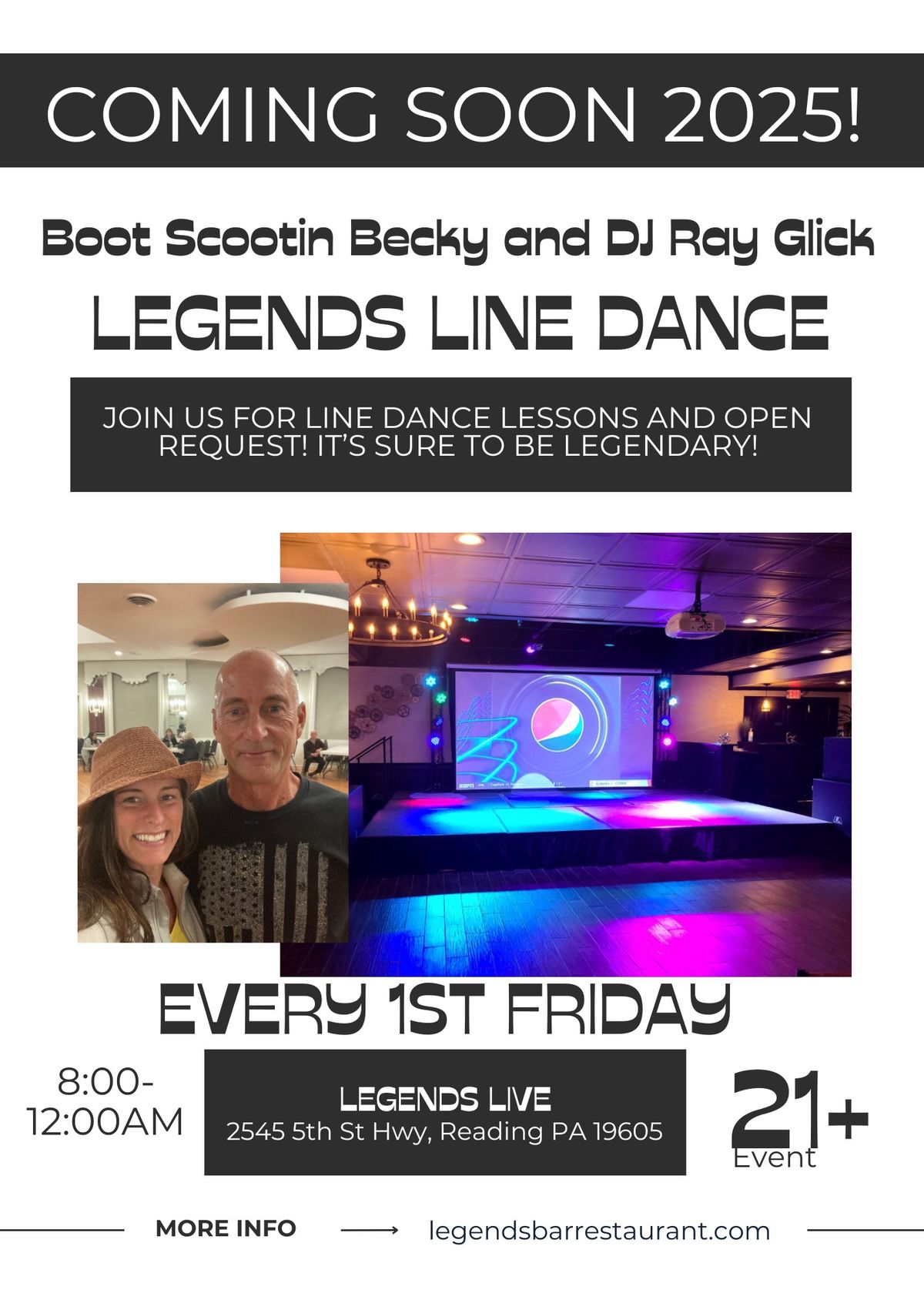 Legends Live Line Dance 21+