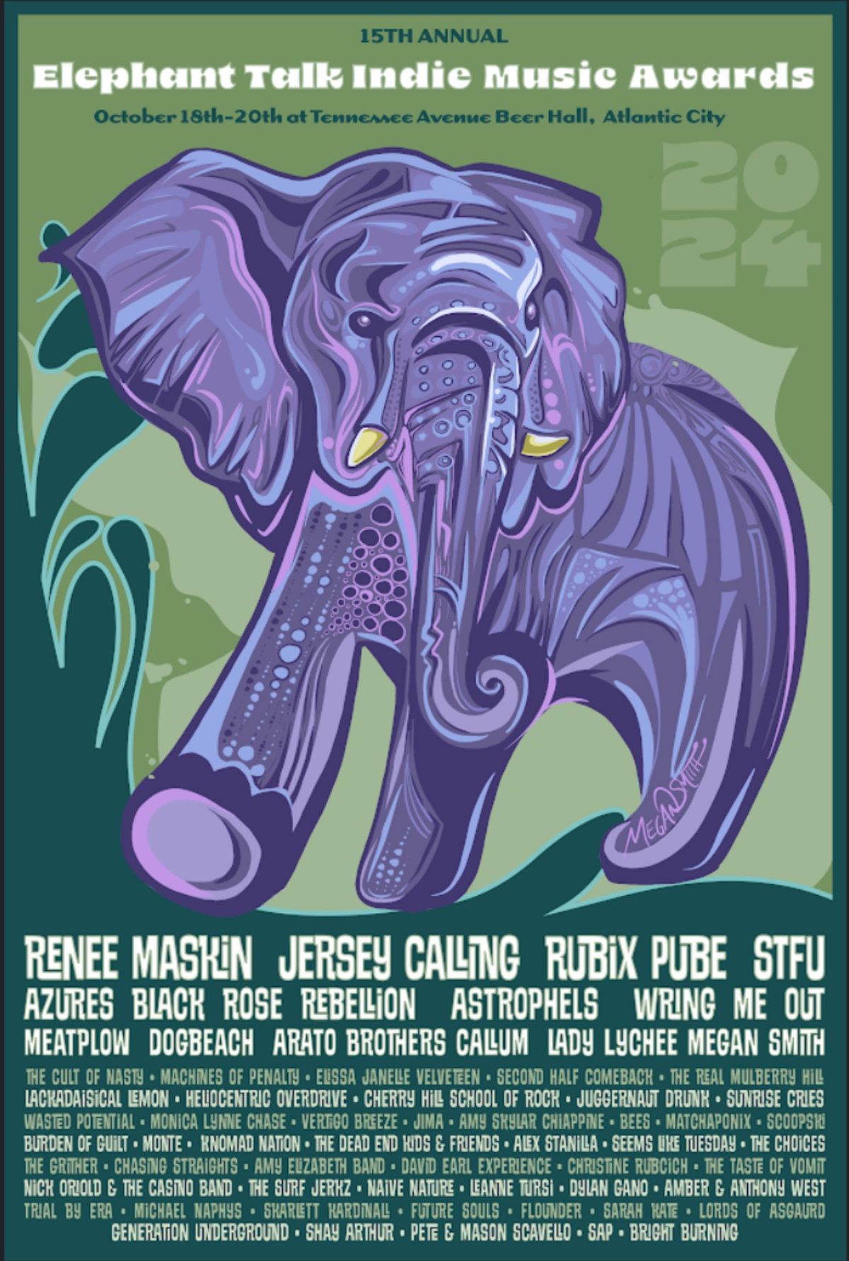 Elephant Talk Indie Music Awards (3 day celebration of our local music community) October 18-20 