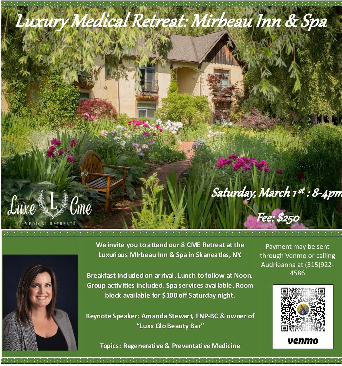 Luxe CME Medical Retreat at Mirbeau Spa