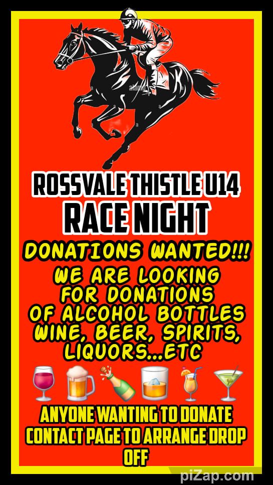 Rossvale Thistle U14s Race Night