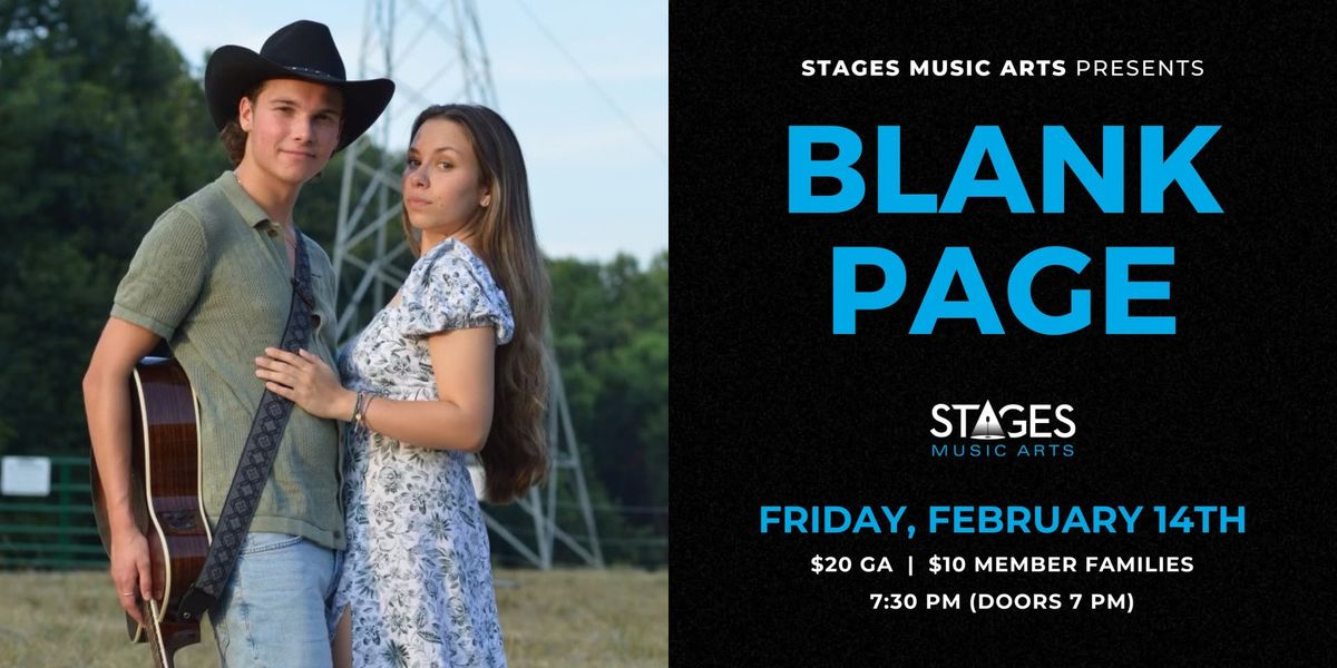 Stages Presents: Blank Page