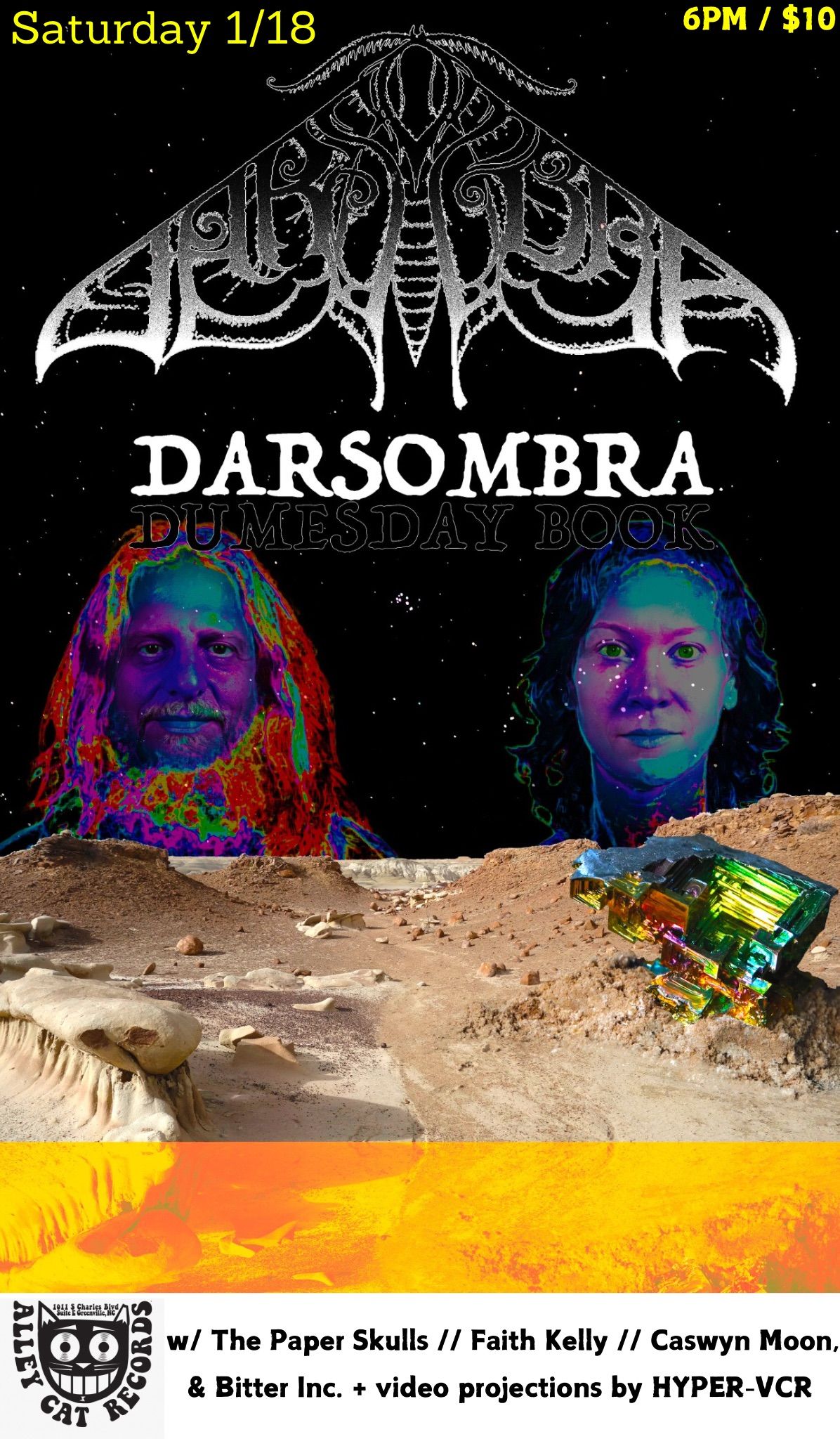 Baltimore\u2019s DARSOMBRA w\/ THE PAPER SKULLS \/\/ FAITH KELLY \/\/ CASWYN MOON \/\/ BITTER INC + HYPER-VCR