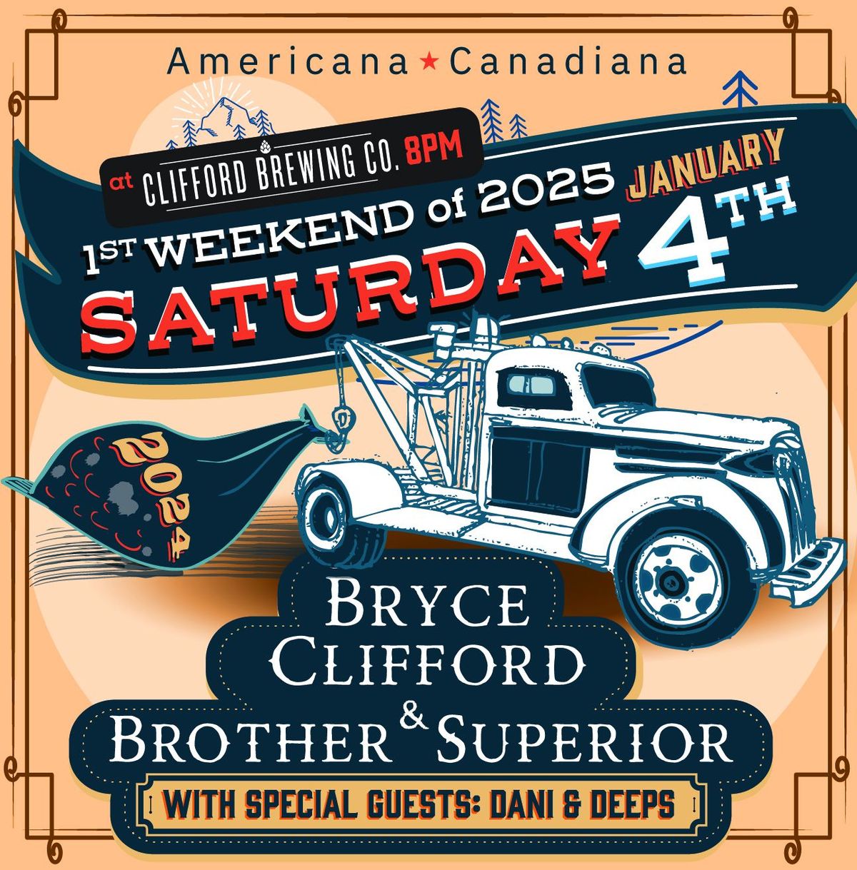 Bryce Clifford & Brother Superior w\/ Dani & Deeps @ CLIFFORD BREWING JAN 4TH