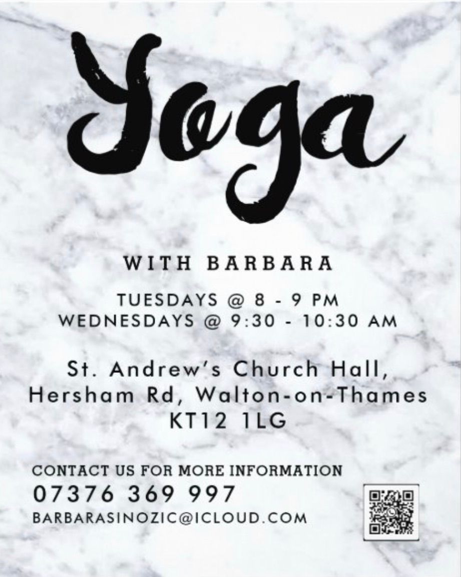 Weekly yoga classes in Walton on Thames