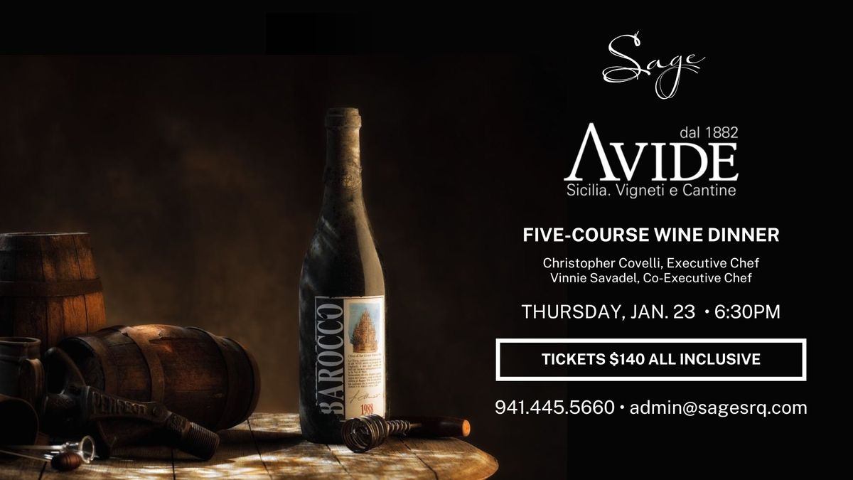 Avide Wine Dinner at Sage