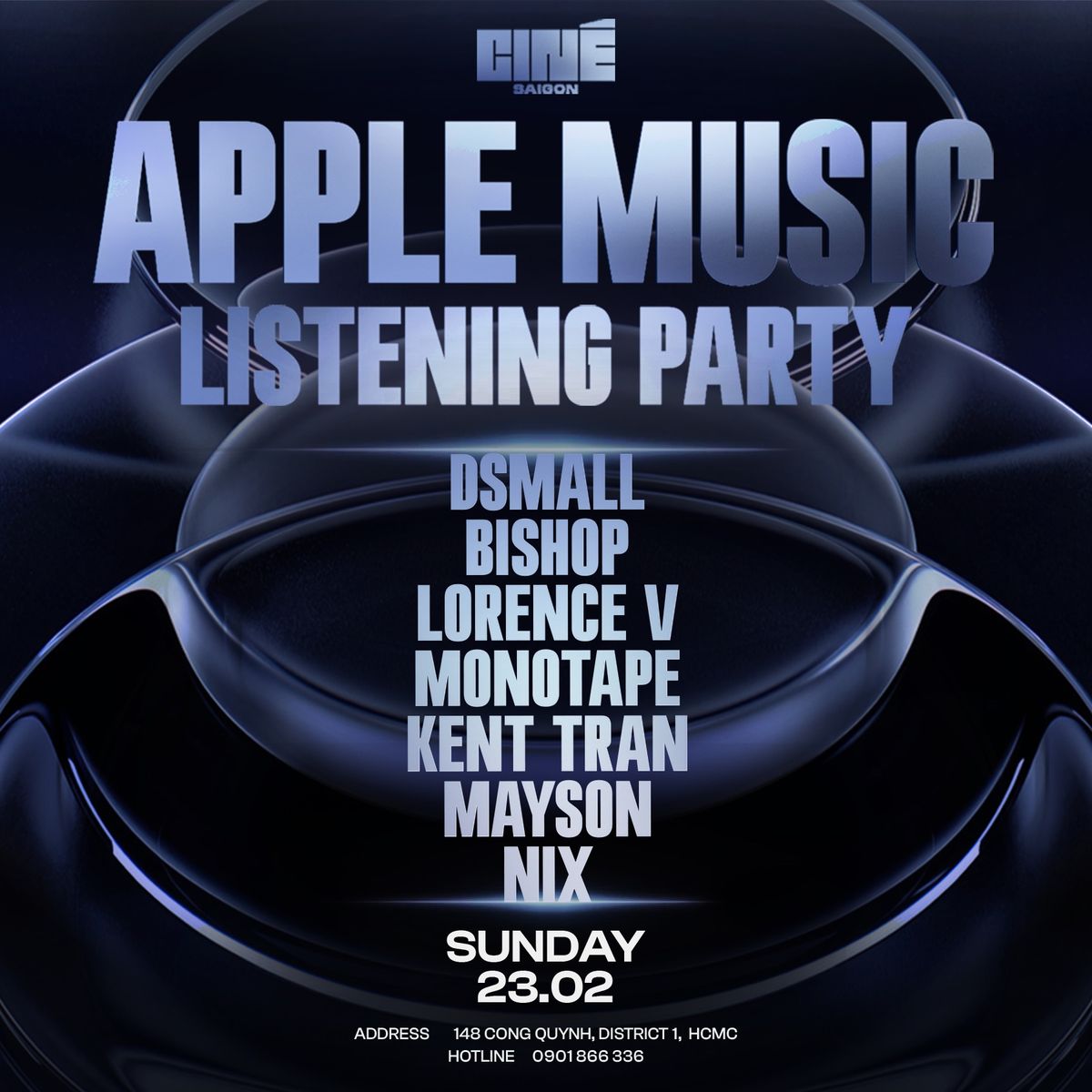 CIN\u00c9 SAIGON CLUB x APPLE MUSIC LISTENING PARTY: 1900'S 9TH ANNIVERSARY MIXSET | Sunday, 23.02