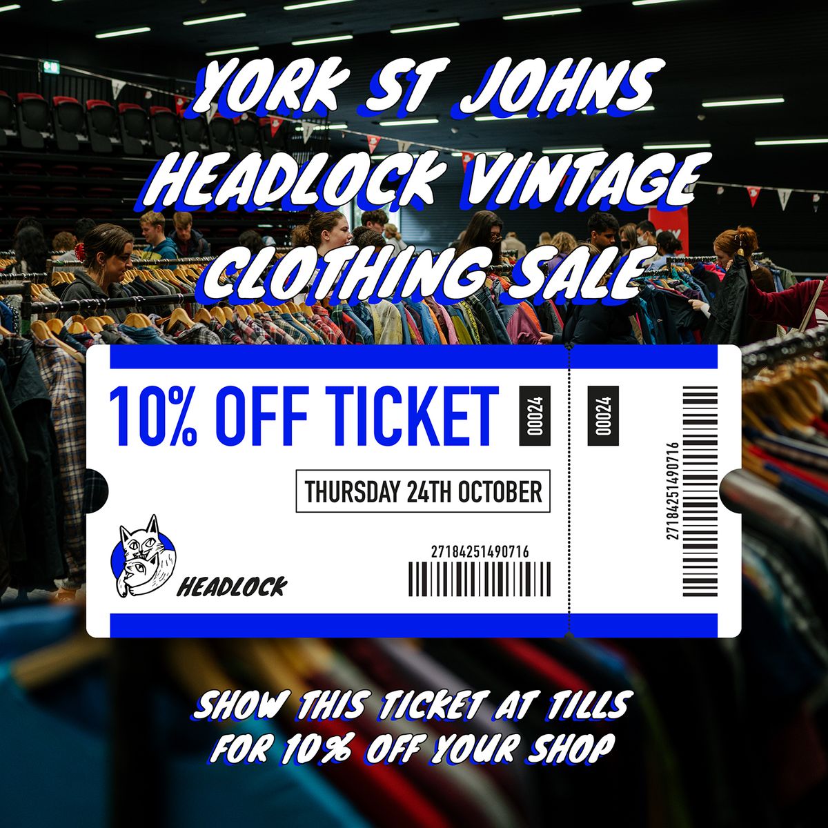 York St John's Headlock Vintage Clothing Sale