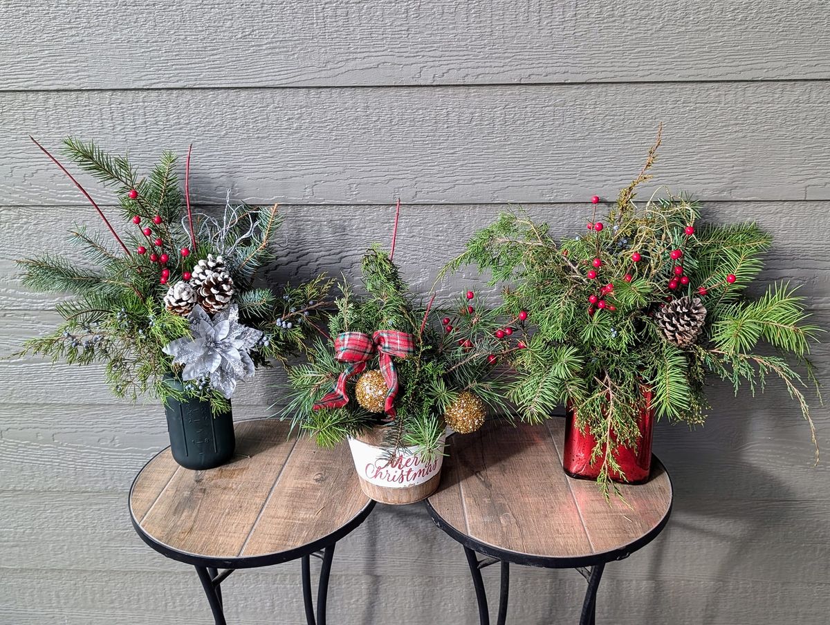 Holiday Evergreen Centerpiece 