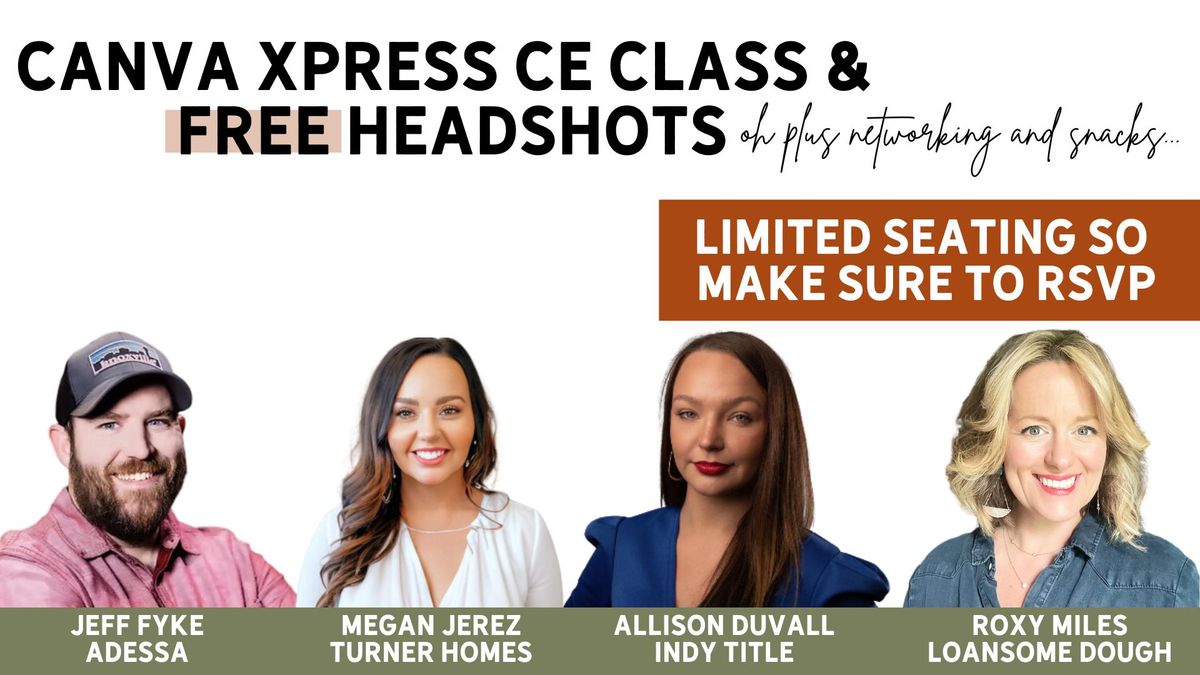 Canva Xpress CE Class & FREE Headshots