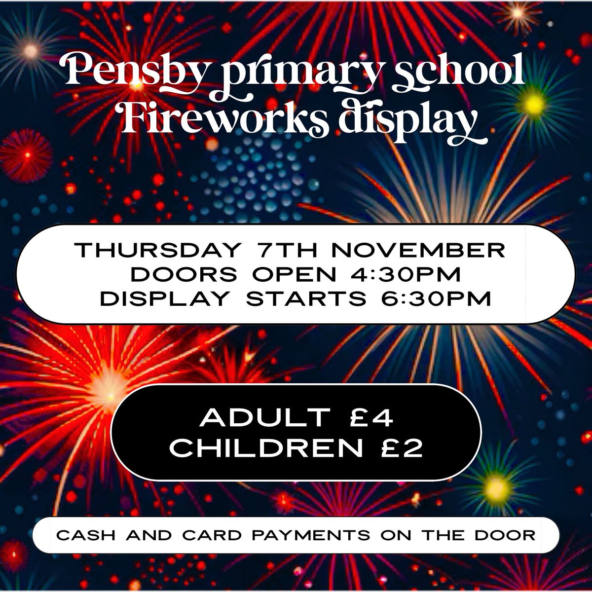 Pensby Primary School Fireworks Display 