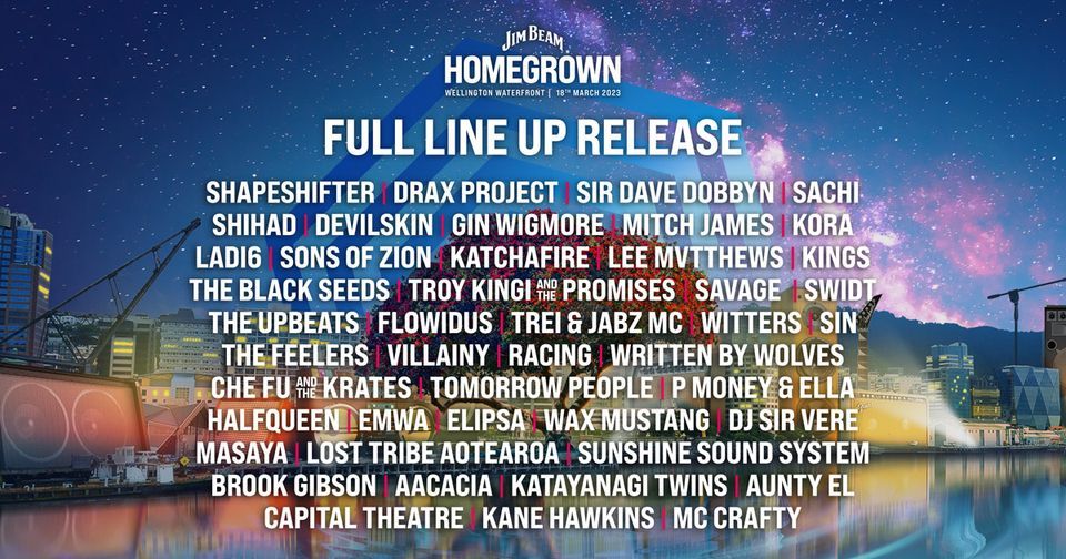 Jim Beam Homegrown 2023, Wellington Waterfront, 18 March 2023