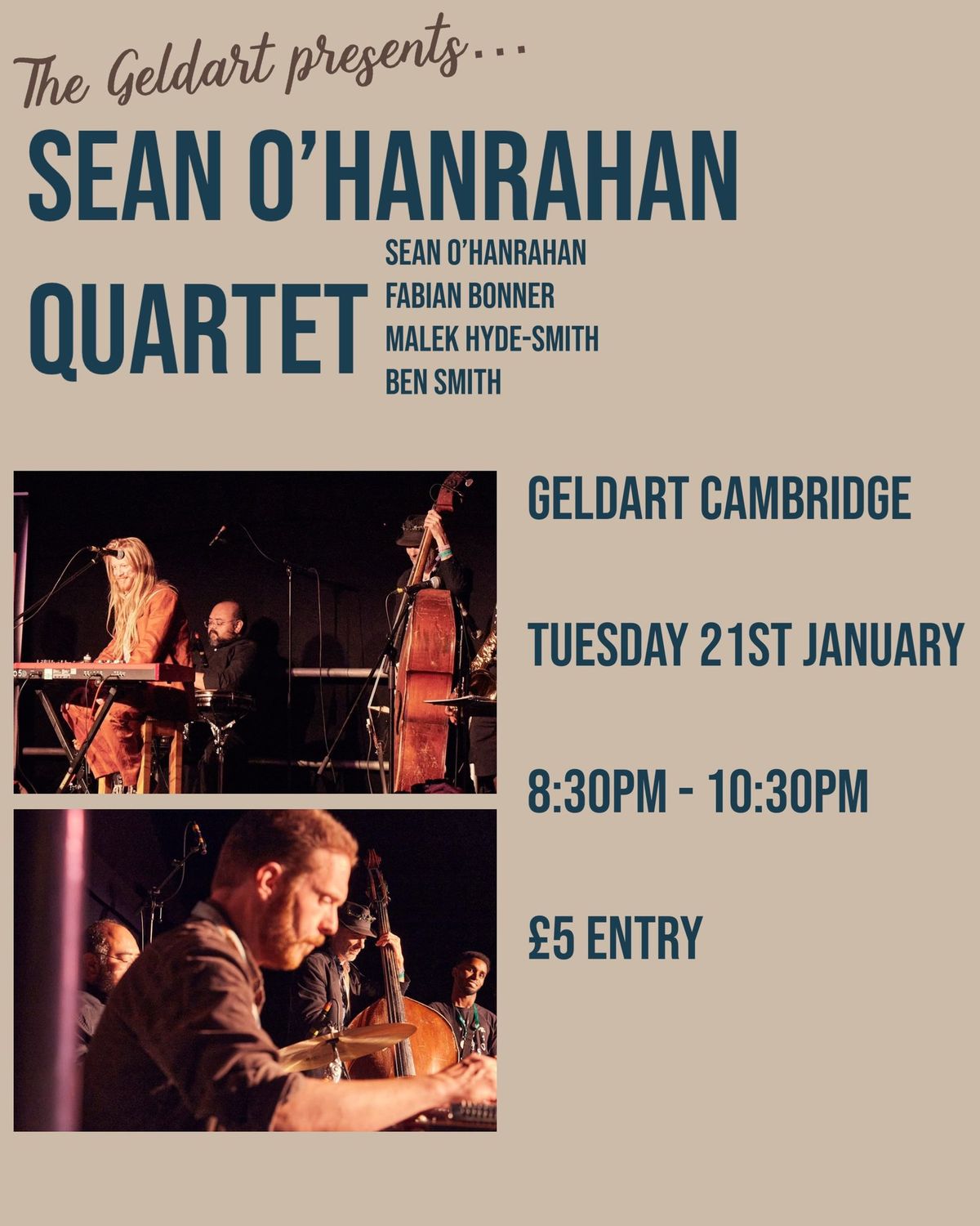 Sean O\u2019Hanrahan Quartet at the Geldart