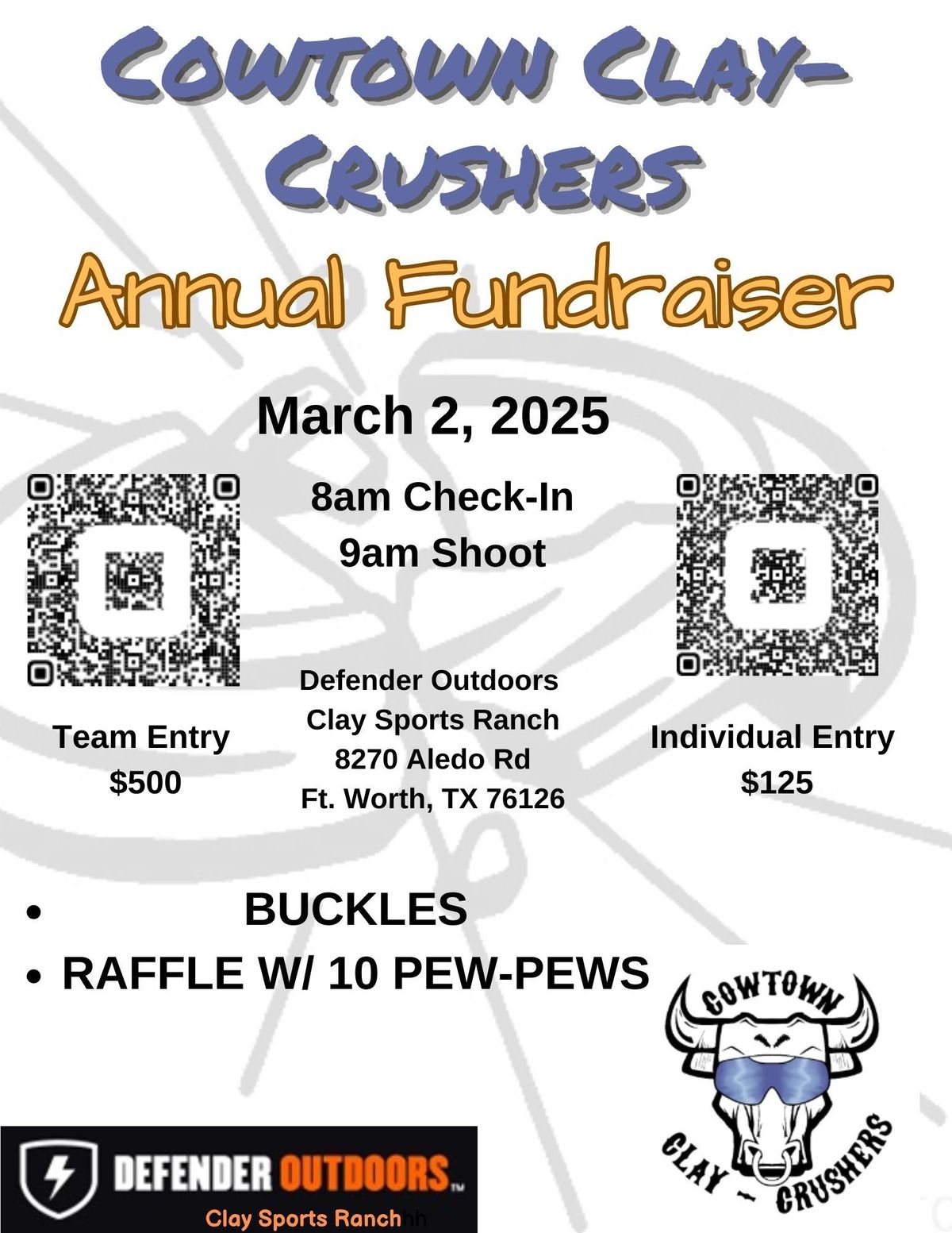 Cowtown Clay Crushers Annual Fundraiser 