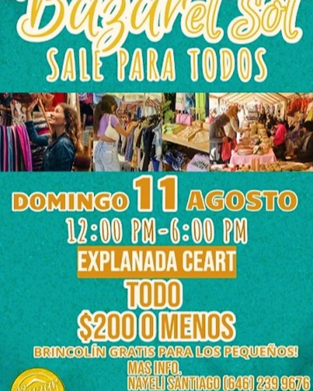 Bazar el sol sale, todo a$200 o menos