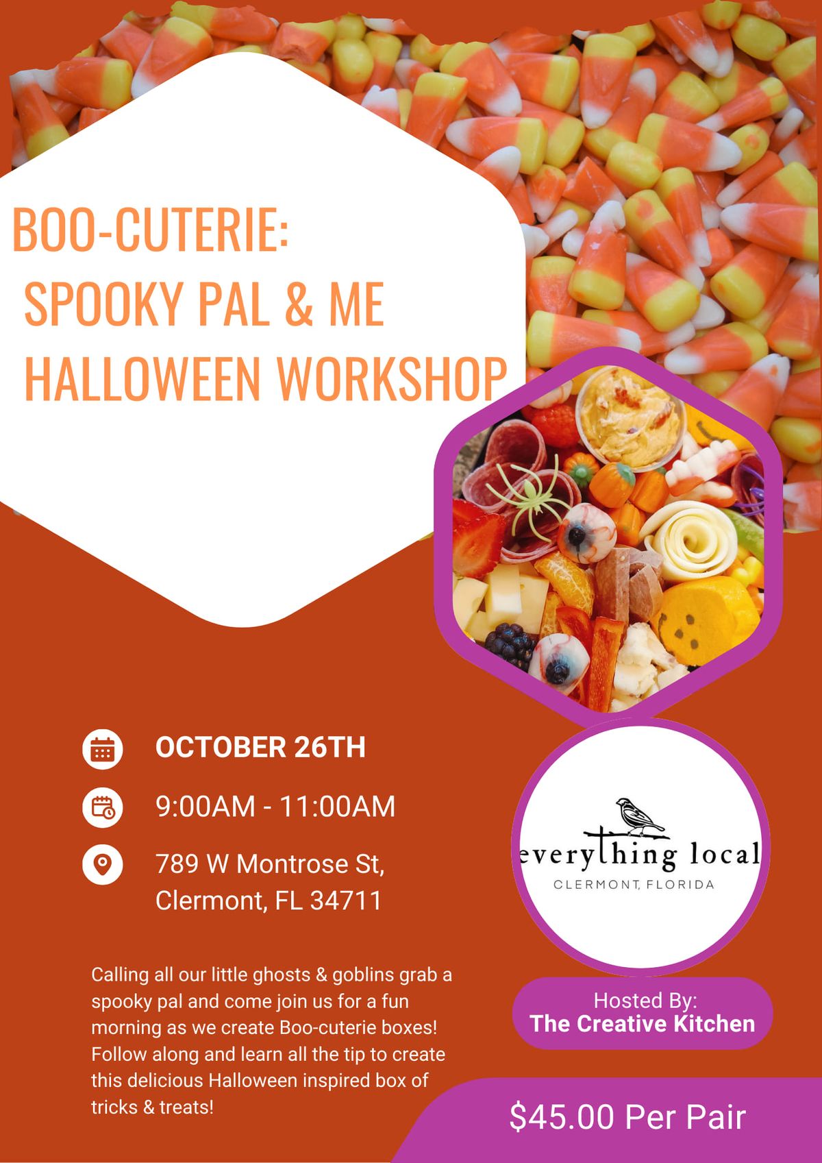 Boo-cuterie: Spooky Pal & Me Halloween Workshop 