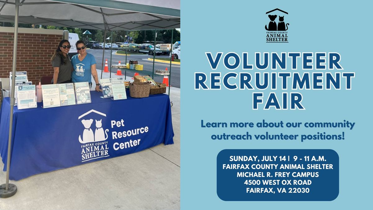 Volunteer Recruitment Fair for Community Outreach Volunteer Positions