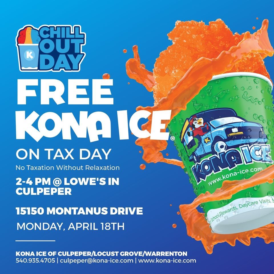 National Kona Ice Chill Out Day in Culpeper