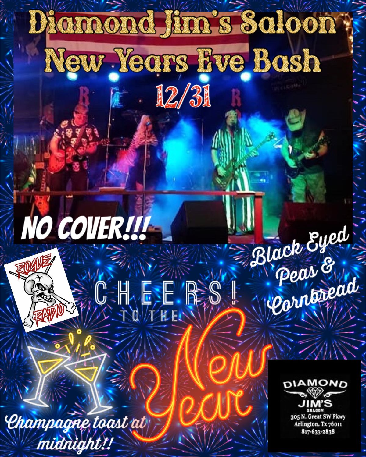 NYE BASH AT DIAMOND JIM\u2019S SALOON