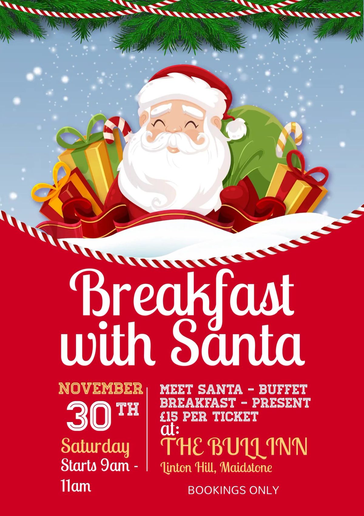 Breakfast with Santa at the Bull