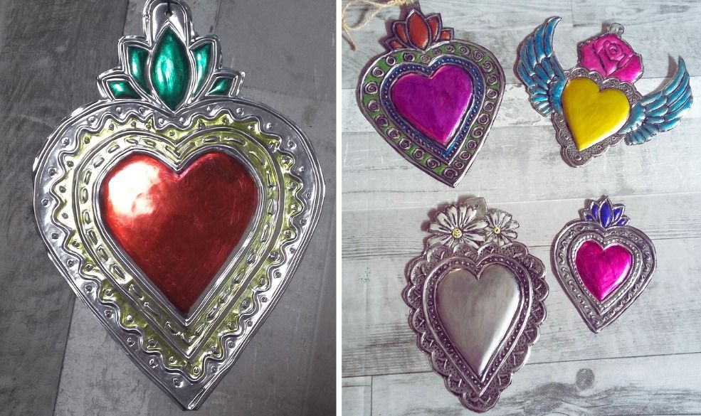 Mexican Hearts Embossing Workshop