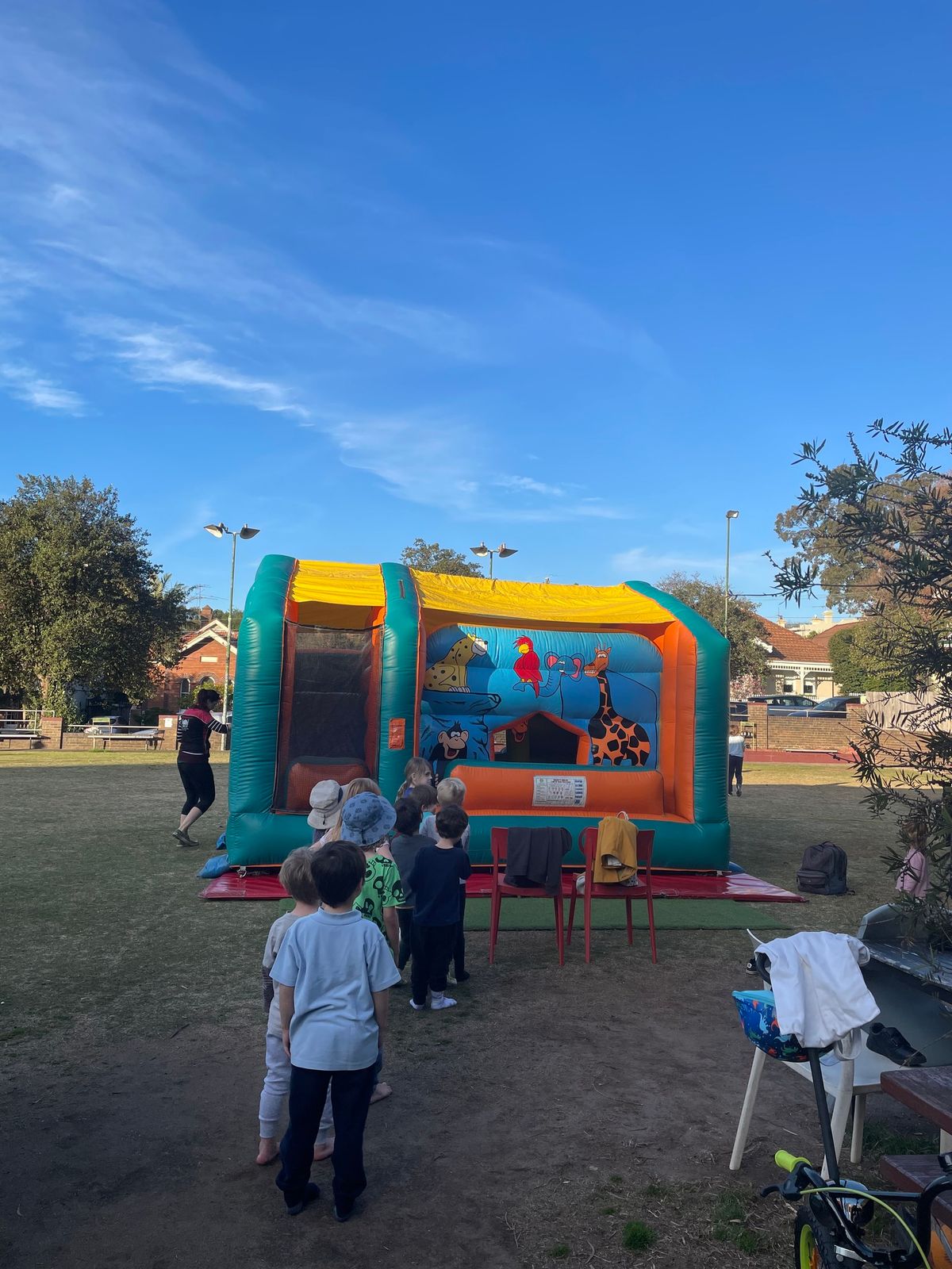 Convene on the green - Free Jumping Castle