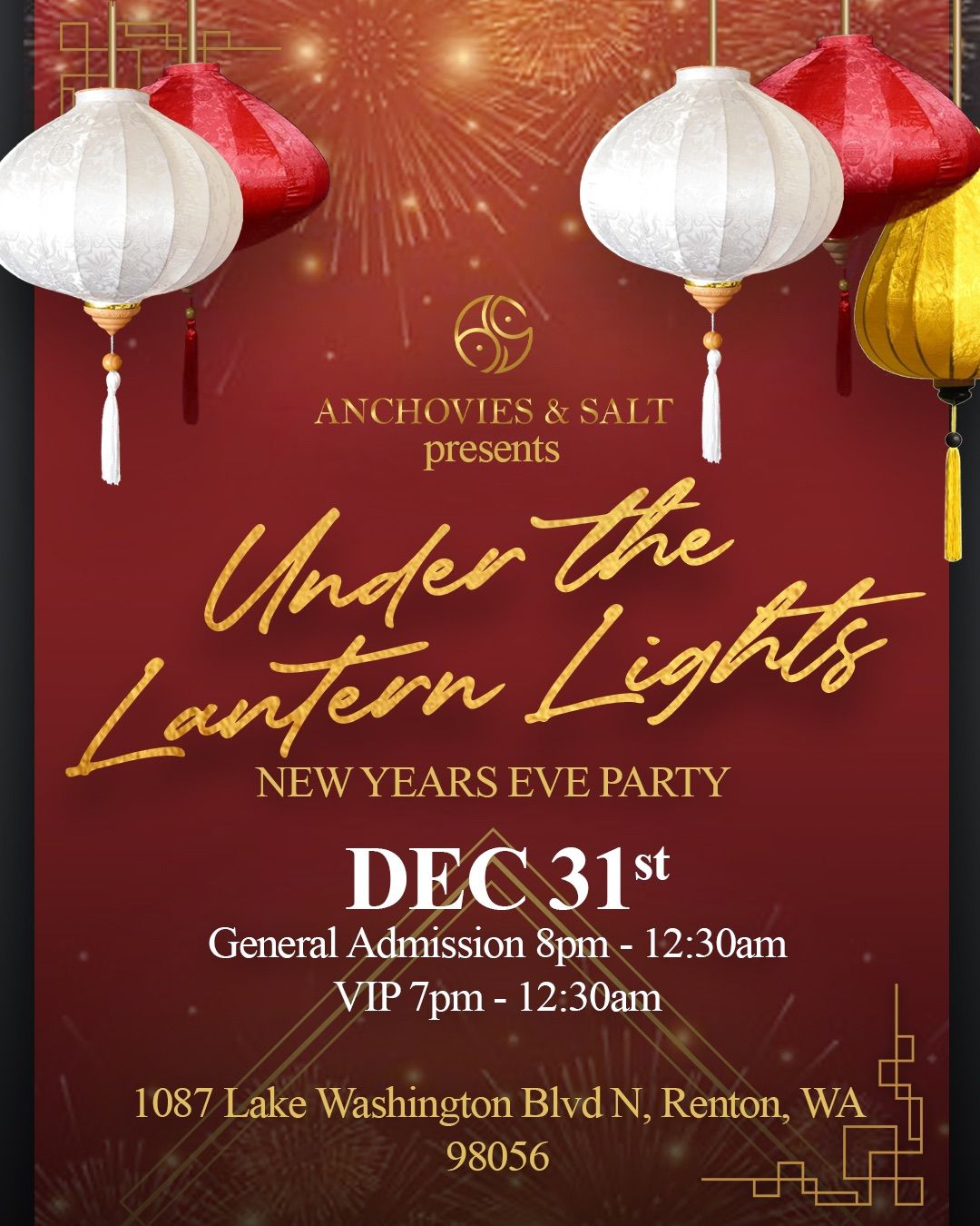 Under the Lantern Light: NYE Party at Anchovies & Salt