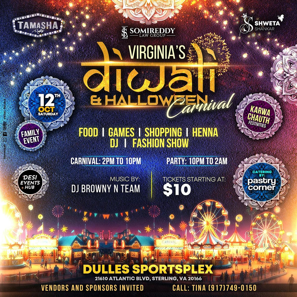 VIRGINIA\u2019S DIWALI & HALLOWEEN CARNIVAL OCT 12 @DULLES SPORTS