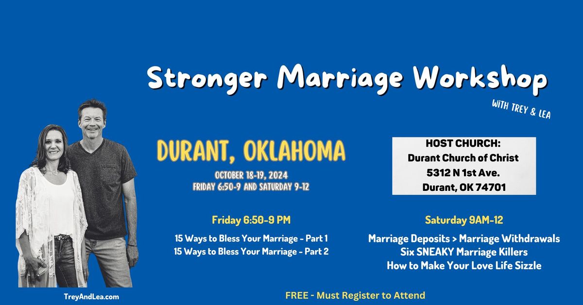 Stronger Marriage Workshop - Durant Oklahoma