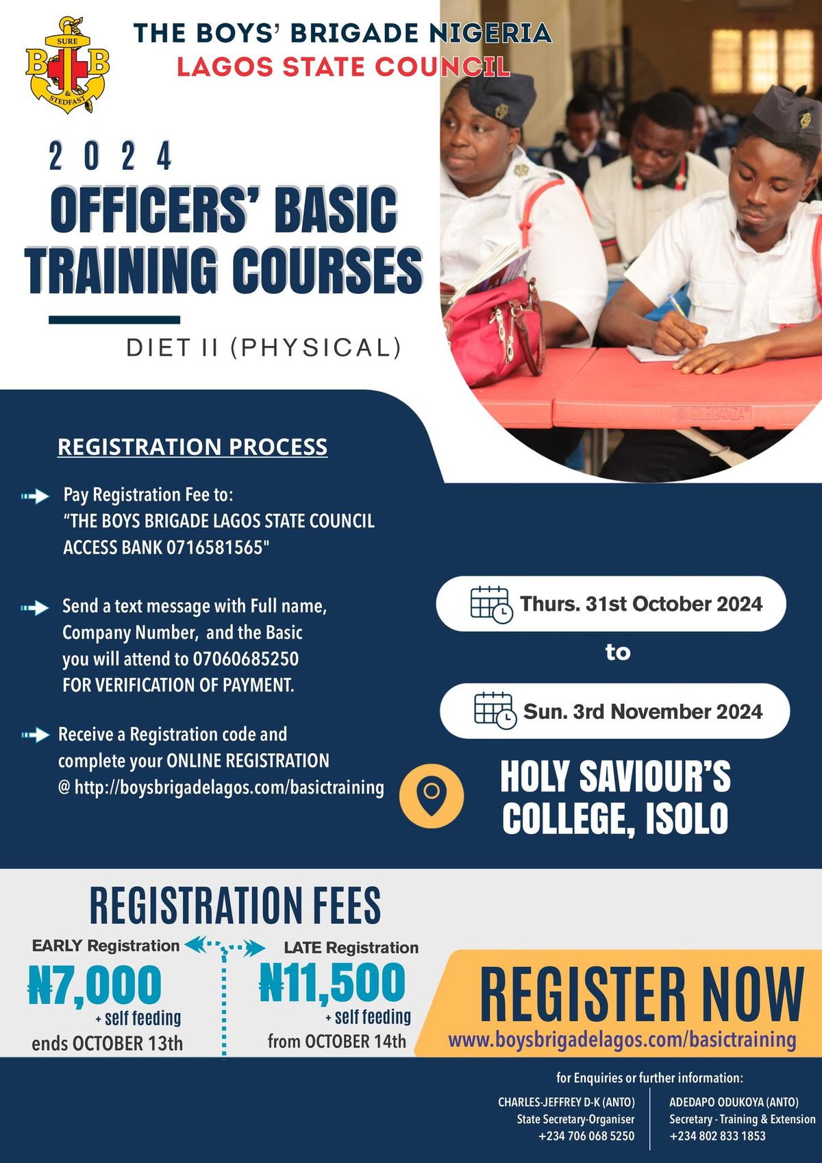 2024 OFFICERS BASIC TRAINING COURSES (DIET II)