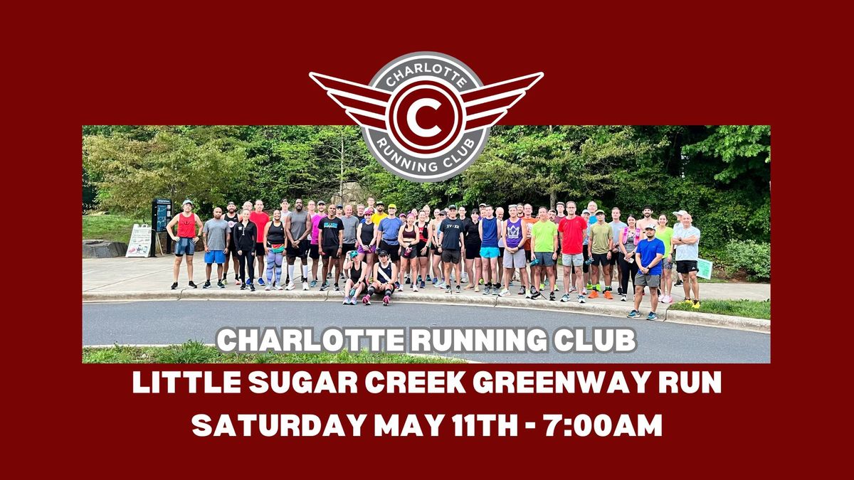 Charlotte Running Club Little Sugar Creek Greenway Run - May Edition