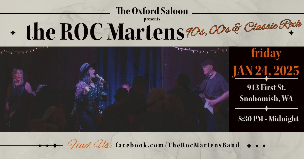 The Roc's return to The Oxford Saloon!