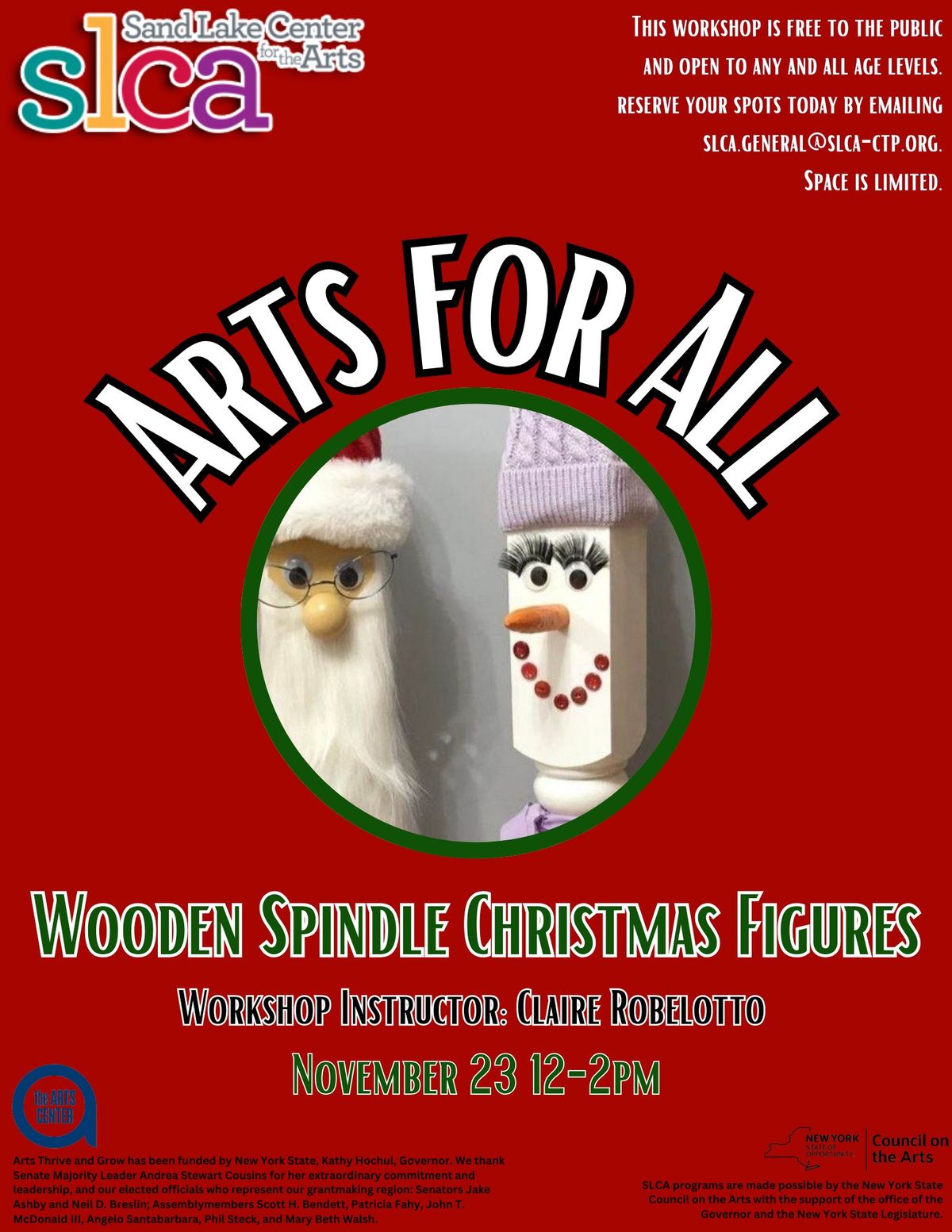 Arts for All: Wooden Spindle Christmas Figures