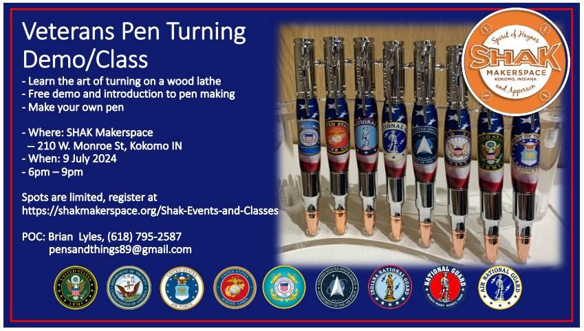 Veterans Pen Turning Demo\/Class