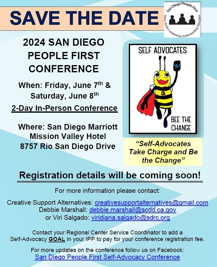 2024 SAN DIEGO PEOPLE FIRST CONFERENCE