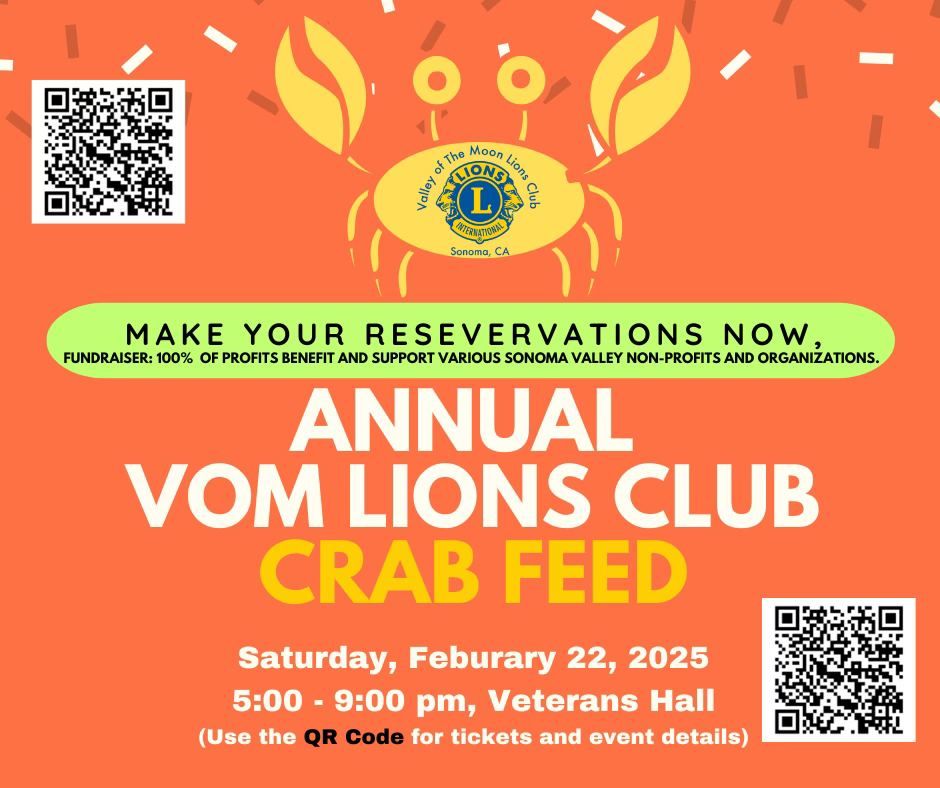 47th Annual Crab Feed - Valley of the Moon Lions Club