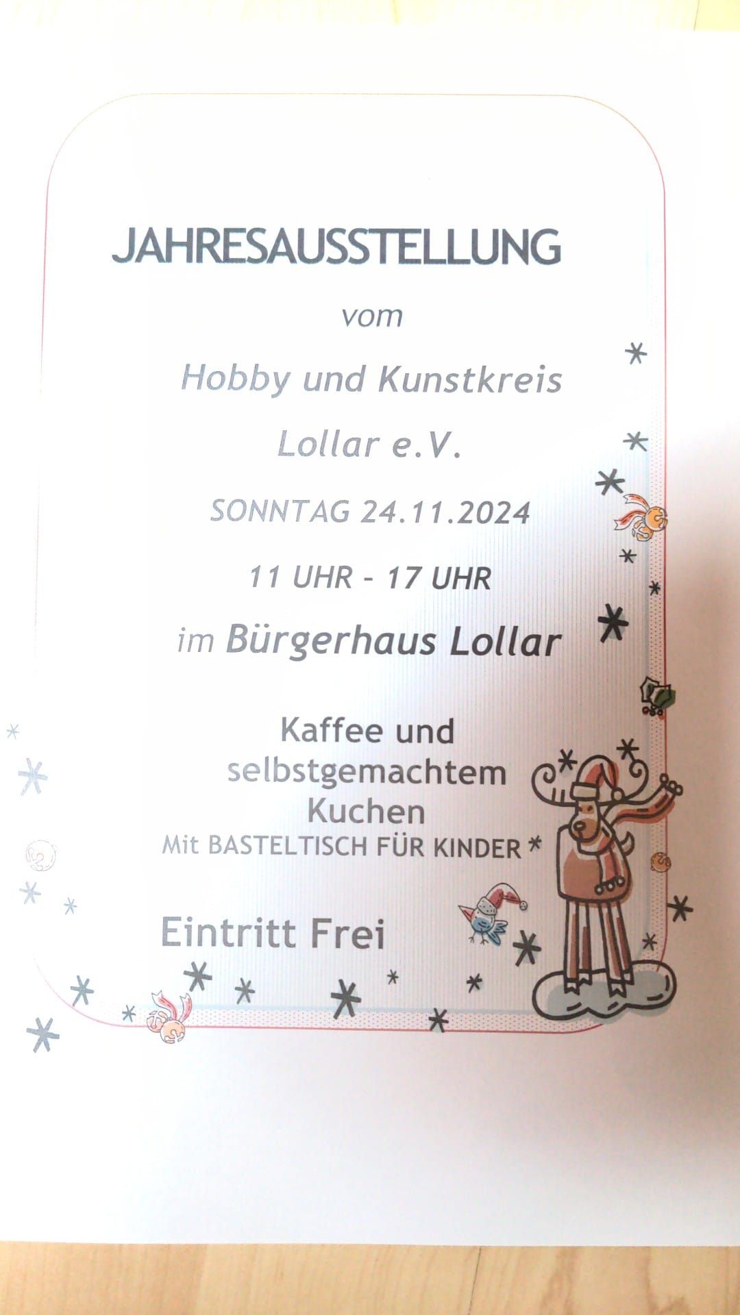 Jahresausstellung vom Hobby und Kunstkreis Lollar e.V.