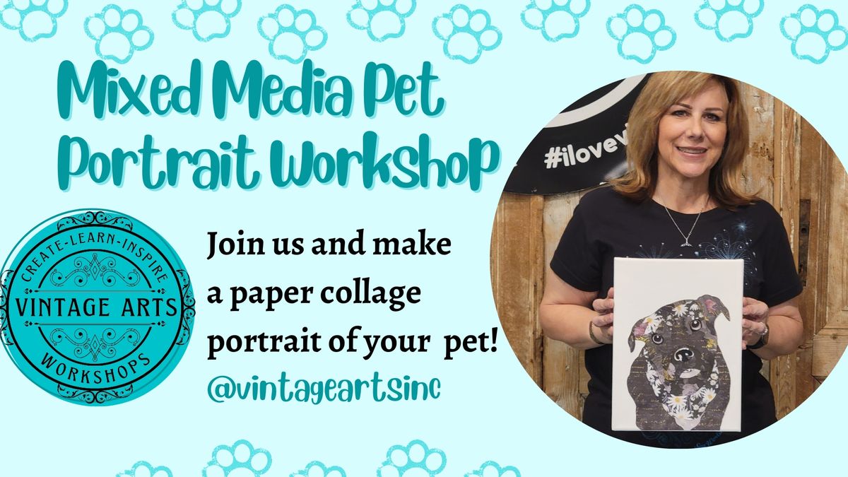 Pet Portrait Collage Workshop at Reddi-Arts