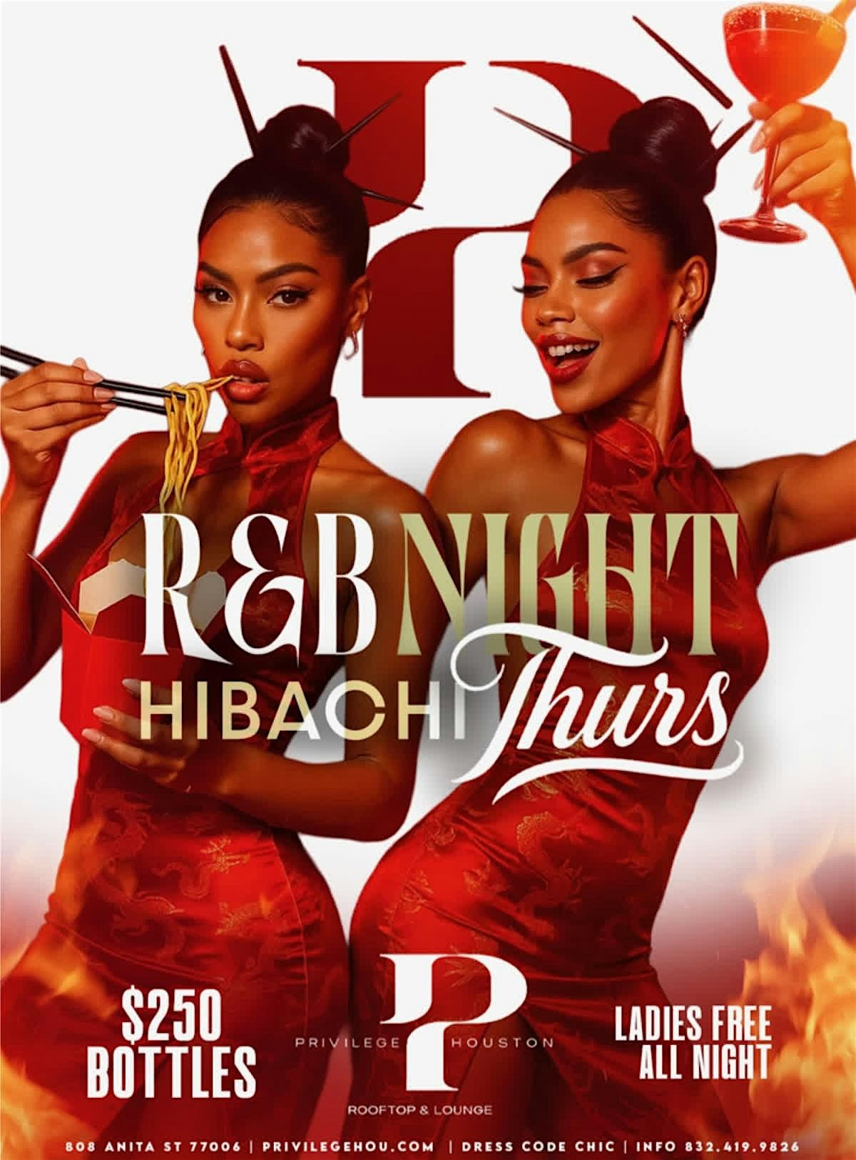 $250 Bottles- Rooftop Hibachi Night