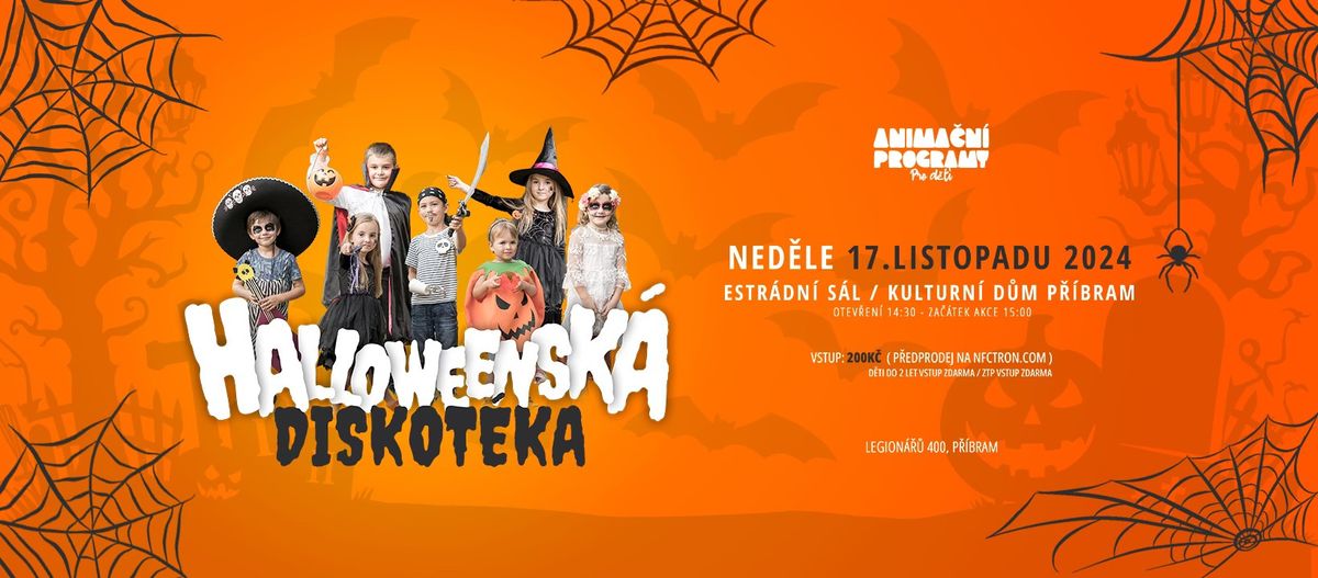 Halloweensk\u00e1 diskot\u00e9ka v P\u0159\u00edbrami I 17.11. 2024 I Kulturn\u00ed d\u016fm P\u0159\u00edbram